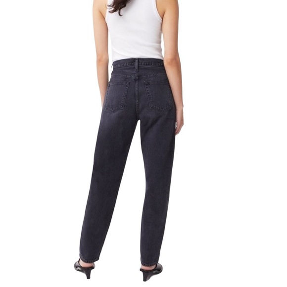 Agolde Tapered Baggy Jean in Washed Black High Rise Button Fly 80s Inspo Size 27 - Picture 3 of 13